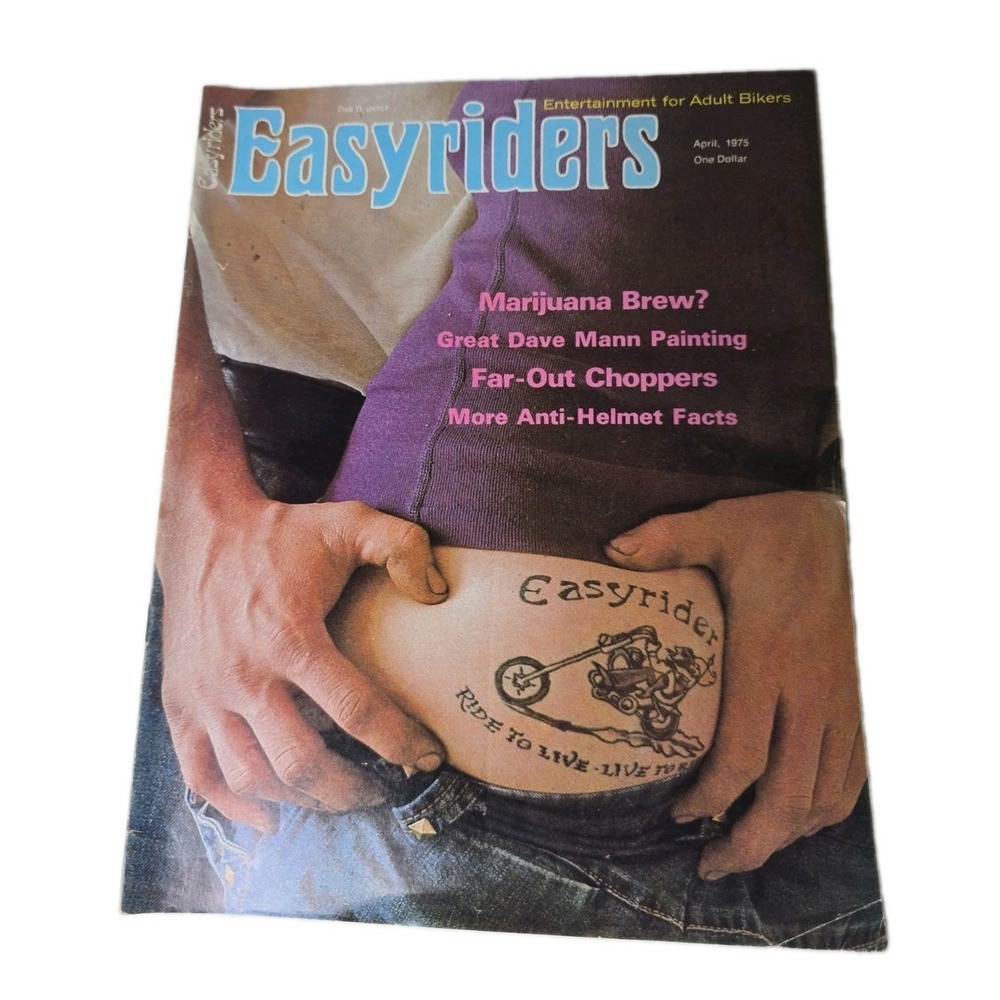 Easyriders Magazine April 1975 David Mann Centerfold Choppers